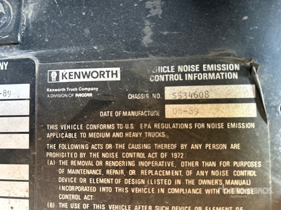 1989 Kenworth 8x4 Camion à eau