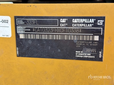 2017 Cat 323F L Tracked Excavator