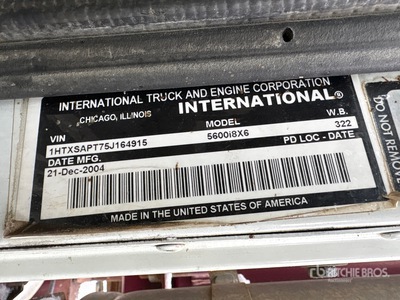 2005 International PayStar 5600i 8x6 Coil Tubing Reel Truck Reel Truck