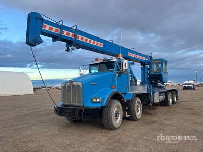 North West Crane 30 ton Straight Boom on 2009 Kenworth T800 8x4 Twin-Steer Boom Truck