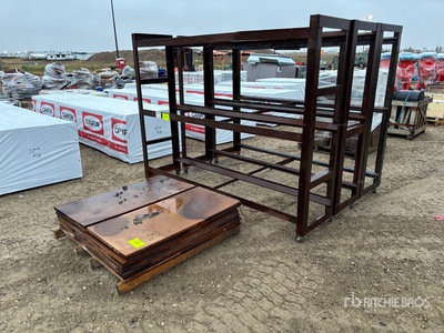 Quantity of (4) Metal Shelving/Tire Racking Étagères