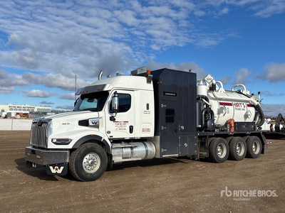 2024 Custom Vac Services on 2025 Western Star 49X 8x6 Sleeper Combination Wash/ Vacuum Tanker Truck