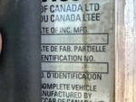 General Appearance with Frame Stamp Serial Number/VIN Photo