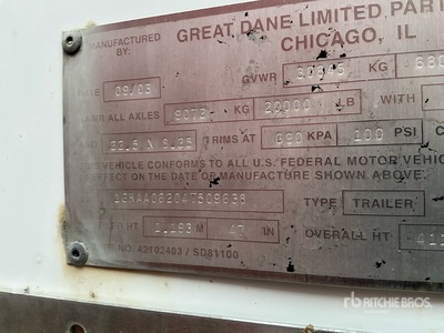2004 Great Dane 53 ft T/A Van Trailer