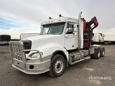 2002 Danco Legend V8358S Knuckle Boom on 2002 Freightliner Columbia 6x4 Sleeper Boom Truck