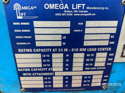 2012 Omega 2414-10 10000 lb 4x4 Rough Terrain Forklift