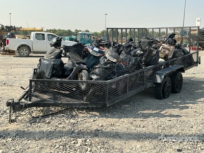 5.5 M T/A Tow Behind Trailer w/Quantity of 17 Scooter & Bikes