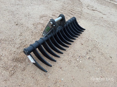 2026 Haener HBR1200-P45A 1200 mm Lifting Râteau de pelleteuse (Unused)
