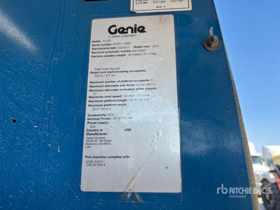 2011 Genie S-125 4WD Diesel Piattaforma monobraccio