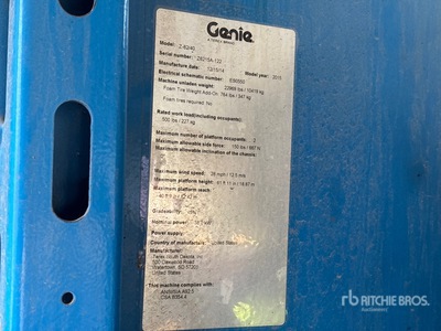 2015 Genie Z-62 Nacelle Articulée