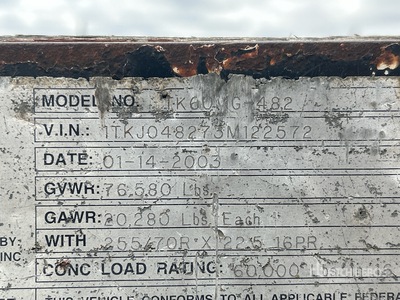 2003 Trail King TK60MG-482 Lowboy Trailer