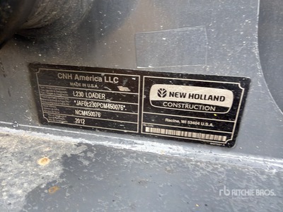 2012 New Holland L230 Skid Steer Loader