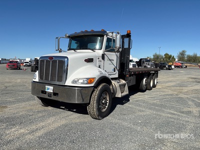 2019 Peterbilt 348 8x2 Flatbed Truck