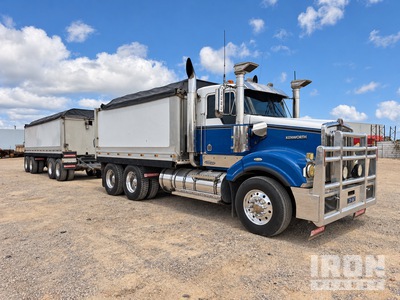 2004 Kenworth T404SAR 6x4 & 2006 Hercules 7.7 m Quad Dog Combination T / A-kiepwagen