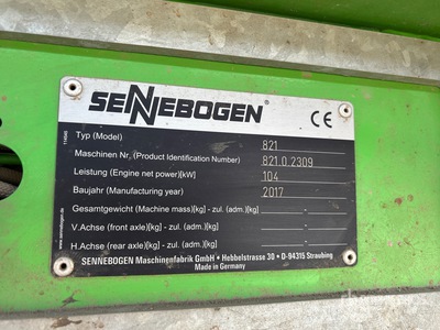 2017 Sennebogen 821 Movimentatore materiali su ruote