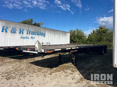 2008 Transcraft 48 ft T/A Spread Axle Flatbed Trailer