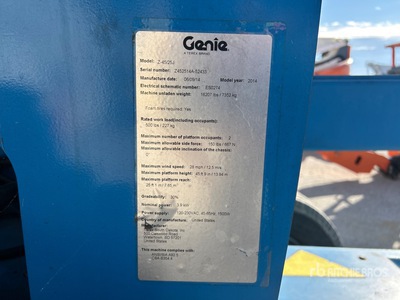 2014 Genie Z4525J Electric Plataforma Elevadora Articulada