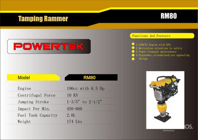 2026 Powertek RM80 Stampfer (Unused)
