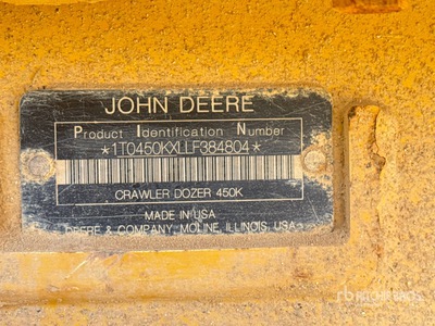 2020 John Deere 450K Apripista cingolato
