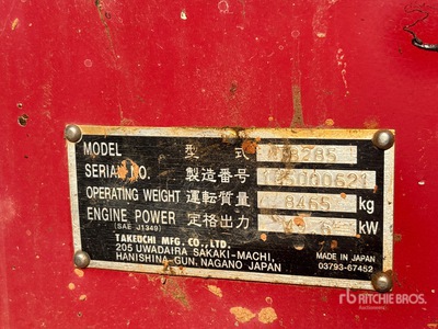 2013 Takeuchi TB285 Excavatrice sur chenilles