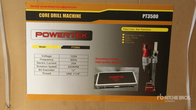 2026 Powertek PT3500 Core Drill (Unused)