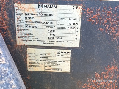 2020 Hamm H12iP Padfoot Drum Compactor