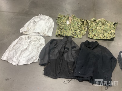 (10) Working Parkas, (20) Jackets, (15) Shoulder Frames & Assorted Items