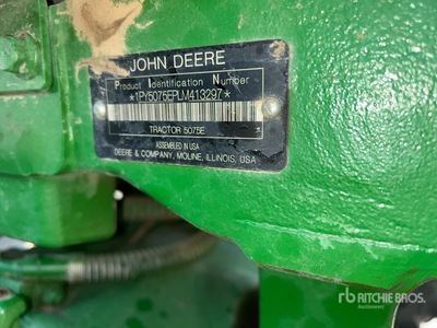 2021 John Deere 5075E Utility Tractor w bush hog
