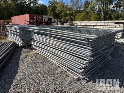 Quantity of (97) 12 ft x 6 ft (61Chainlink & 36 Wire Mesh) Stands Site Fence