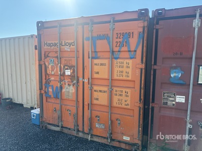 20 ft Standard Conex Box 329691-6 I With Orange 20 ft Contenedor de almacenamiento