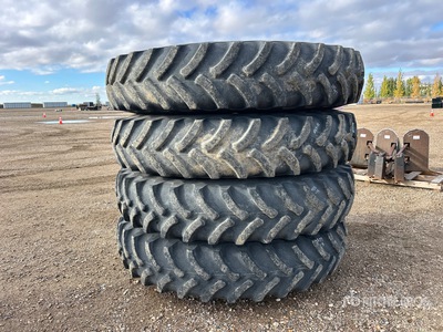 Quantity of (4) Firestone Radial 9100 380/105R50 Tires - Fits John Deere 4940