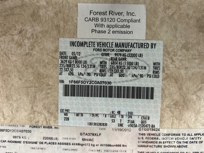 2013 Forest River Georgetown XL キャンピングカー