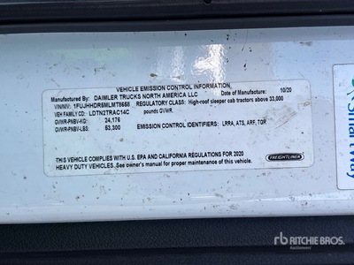 2021 Freightliner Cascadia 6x4 Sleeper Truck Tractor (Inoperable)
