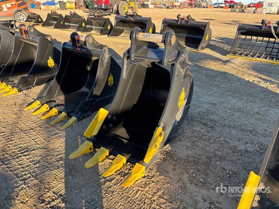 Trojan 120CL 24 in Digging Excavator Bucket - Fits 65mm Cat 311/312/313/314 Kobelco 140, Deere/Hitachi ZX120/135, Case 130/135, Doosan DX140 (Unused)