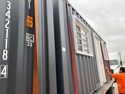 2026 20 ft x 8 ft Skid-Mounted Mobile Office Storage Container (Unused)