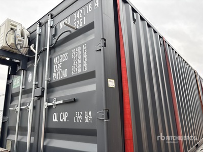 2026 20 ft x 8 ft Skid-Mounted Mobile Office Storage Container (Unused)