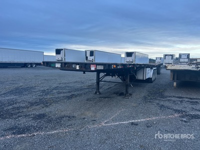 1997 Alloy AGTFB39B3 32 ft Tri/A B-Train Lead Flatbed Trailer