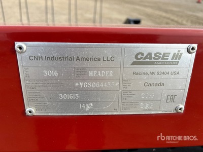 2016 Case IH 3016 15 ft Draper Combine Pickup Header