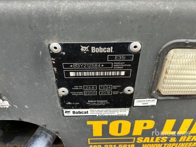 2018 Bobcat E35I Minikoparka