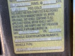 General Appearance with Motor Vehicle Safety Standards Label