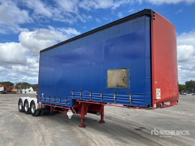 2015 MaxiTrans 7.2 m Tri/A B-Double Lead Zijtrailer met gordijn