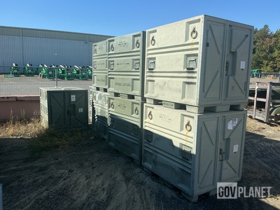 (8) Plastic Research 102440-101 Pallet Containers