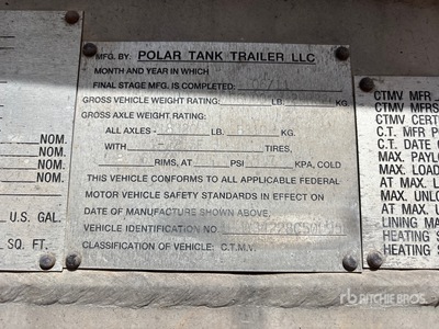 2012 Polar T/A Tanker Trailer