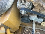 Engine with A/C Compressor