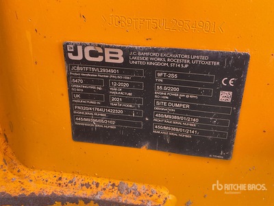2020 JCB 9FT 9 ton 4x4 Dumper