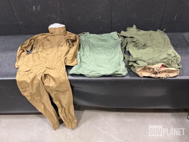 (65) Barracks Bags, (2) Pairs of Fuel Handler Coveralls & Assorted Items