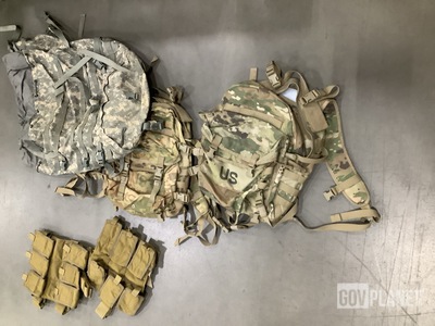 (45) Chemical Munition Carriers, (14) Field Packs & Assorted Items