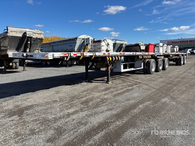 2016 Manac 10433 kg 38 ft T/A B-Train Lead Flatbed Trailer