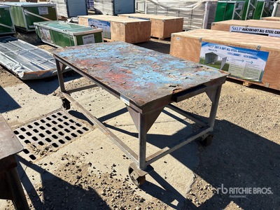 62 in x 35 in x 28 in Portable Mobile Work Table