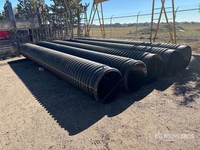 Quantity of (5) Advanced Drainage Systems High-Density Polyethylene Corrugated 245" Pipe
